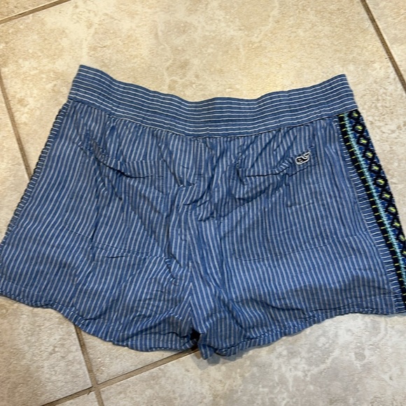 Vineyard Vines Marlin Blue Striped Embroidered Shorts S - Picture 6 of 7